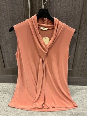 Prospect Blvd Draped Knot Neck Sleeveless Camisole - Rose Blush
